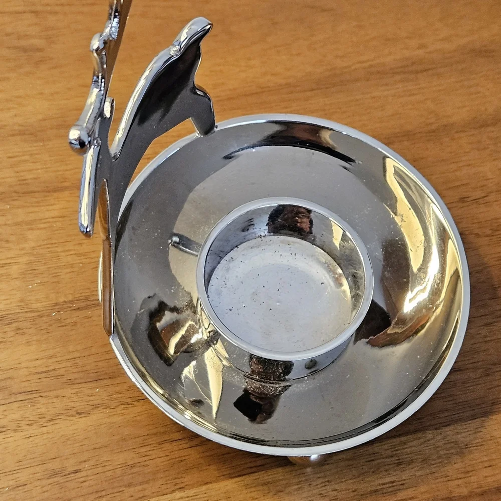 Crate&Barrel Metal Reindeer Tea Light Holder. 5.5